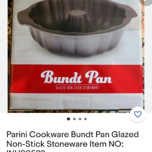 Parini Cookware Bundt Pan Glazed Non-Stick Stoneware